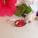Garnet Ring - January Birthstone - Silver Ring - Promise Ring
