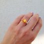 Citrine Ring - November Birthstone - Silver Ring - Yellow ring