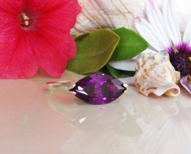 Amethyst Ring - Purple Ring - February Birthstone - Silver Ring - Gemstone ring