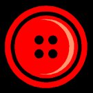 DNY68 Red 4 Large Hole Button