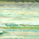 Peacock Aura - Large Original contemporary abstract painting 20 x 38" by Asil