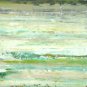 Peacock Aura - Large Original contemporary abstract painting 20 x 38" by Asil