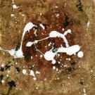 SURFACE-04 - Original small expressionist abstract painting on paper by Asil