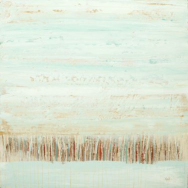 Large Original Minimalist Modern Abstract Painting Asil 24x24" GeoHorizon series
