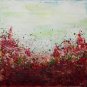 Large Original Floral Abstract landscape Painting Asil 24x24" GeoFlora series