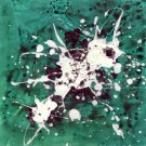 SURFACE-25 - Original small expressionist abstract painting on paper by Asil
