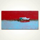 Original Contemporary Bold Abstract Painting by Asil 12 x 24" Abstraction series