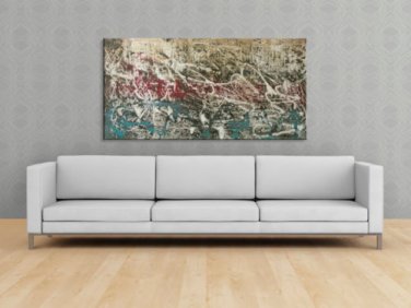 Original Contemporary Abstract Painting by Asil - 24 x 48" Abstraction series