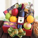 Organic Wine and Fruit Gift