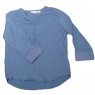 Womens Blue LIZ CLAIBORNE Pullover Blouse S Small Polyester Blend