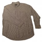 Mens Black Tan CROFT & BARROW Long Sleeve Shirt XL 100% Cotton