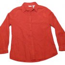 Womens Red WHITE STAG Button Down Blouse Ladies Small 4/6 NWT