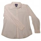 Womens Pink White HUNT CLUB Button Down Blouse 14