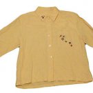 Womens Yellow CHRISTOPHER & BANKS Button Down Blouse Medium
