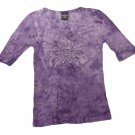 Womens Purple SLEDGE USA Pullover Blouse Large