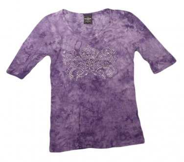 Womens Purple SLEDGE USA Pullover Blouse Large