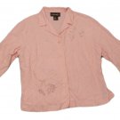 Womens Pink REQUIREMENTS Button Down Blouse 14