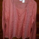 Womens Pink EMMA JAMES LIZ CLAIBORNE Blouse 12P