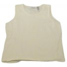 Womens Off White VILLAGER LIZ CLAIBORNE Pullover Sleeveless Blouse XL