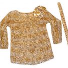 Womens Gold Silver SISTER MAX Sequin Top Owned by DONNA FARGO with COA