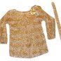 Womens Gold Silver SISTER MAX Sequin Top Owned by DONNA FARGO with COA