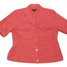 Womens Pink CHAPS RALPH LAUREN Button Front Blouse Large