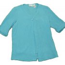 Womens Turquois APPARENZA Pullover Blouse Medium