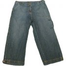 Womens Blue NEW YORK & COMPANY Denim Capris 10 100% Cotton Inseam 23