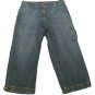Womens Blue NEW YORK & COMPANY Denim Capris 10 100% Cotton Inseam 23