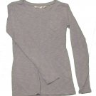 Womens Gray DEREK HEART Long Sleeves Casual Pullover Shirt M