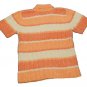 Womens Orange Pink Off White DENIM & CO Pullover Blouse Small NWT