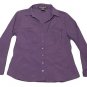 Womens Purple SCOTT TAYLOR Button Front Blouse PL