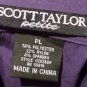 Womens Purple SCOTT TAYLOR Button Front Blouse PL