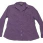 Womens Purple SCOTT TAYLOR Button Front Blouse PL