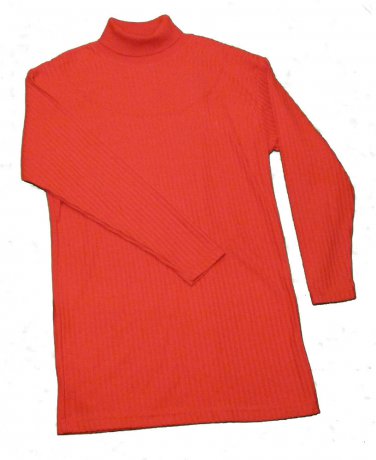 Womens Red PREMIERE EDITION Turtleneck Blouse Small 6 - 8