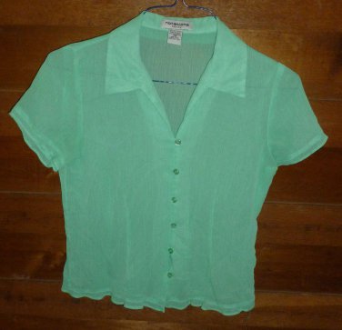 Womens Green NOTATIONS Blouse PM