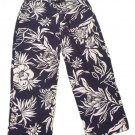 Womens Blue White RALPH LAUREN RALPH Capris 2 100% Cotton Inseam 22 1/4