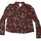 Womens Maroon Purple Gray LOS ANGELES GAL Blouse S/M