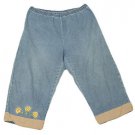 Womens Blue ORIGINAL TY WEAR Denim Capris 18W 100% Cotton Inseam 20 1/2 Plus