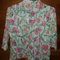 Womens Green White Gray STUDIO WORKS Button Down Blouse Medium