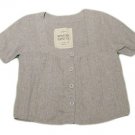 Womens Gray MOSSIMO SUPPLY CO Button Front Blouse Medium