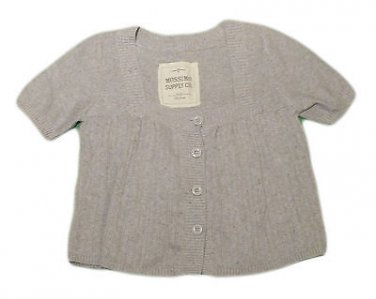 Womens Gray MOSSIMO SUPPLY CO Button Front Blouse Medium