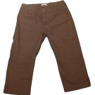 Womens Brown LEE Lower On The Waist Capris 8 X 19 1/4 Cotton Blend