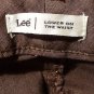 Womens Brown LEE Lower On The Waist Capris 8 X 19 1/4 Cotton Blend