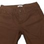Womens Brown LEE Lower On The Waist Capris 8 X 19 1/4 Cotton Blend