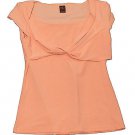 Womens Orange WRAPPER Pullover Blouse M/L