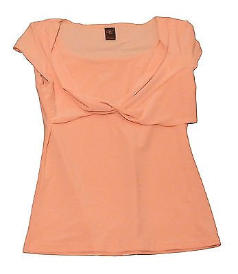 Womens Orange WRAPPER Pullover Blouse M/L