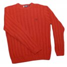 Mens Red CHAPS RALPH LAUREN Pullover Sweater M Medium 100% Cotton Solid
