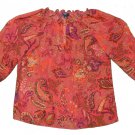 Womens Purple Black Brown CHAPS RALPH LAUREN Pullover Blouse PM