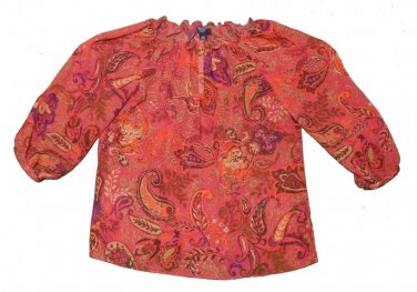 Womens Purple Black Brown CHAPS RALPH LAUREN Pullover Blouse PM